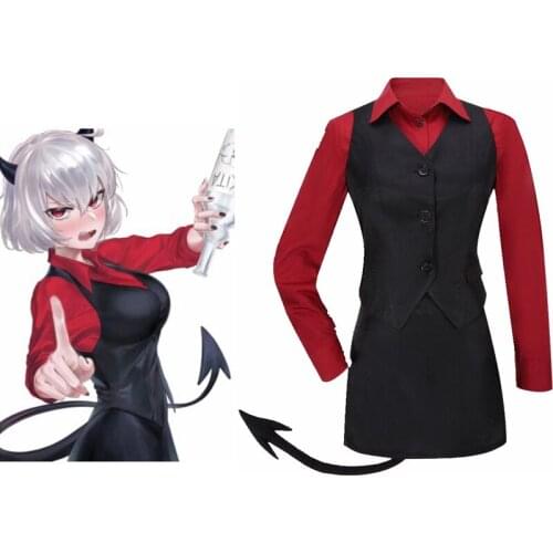 Unisex Anime Cos Helltaker Marina Cosplay Costumes School Uniform Suits Sets