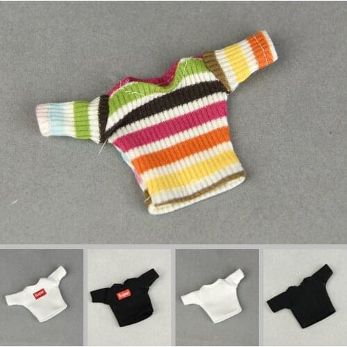 30cm dolls Top clothing T shirt Short sleeve outfit for 1/6 barbie kurhn xinyi Fr2 Blythe Doll