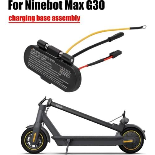 Electric Scooter Charging Base for Ninebot MAX G30 KickScooter Scooter Charger Port with Rubber Mat Assembly Repair Parts Black