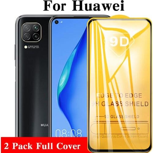 2 Pack Screenprotector For Huawei P40 Lite P30 Nova 7 7I 7SE 5T Mate 20 30 Light Glass Screen Protector Case Protection Verre 9D
