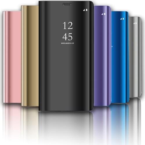 Mirror Flip Case For Samsung Galaxy S10 S8 S9 Plus S7 Edge S6 A6 A8 J4 J6 Plus A7 J8 2018 J3 J5 J7 A3 A5 2017 Cover