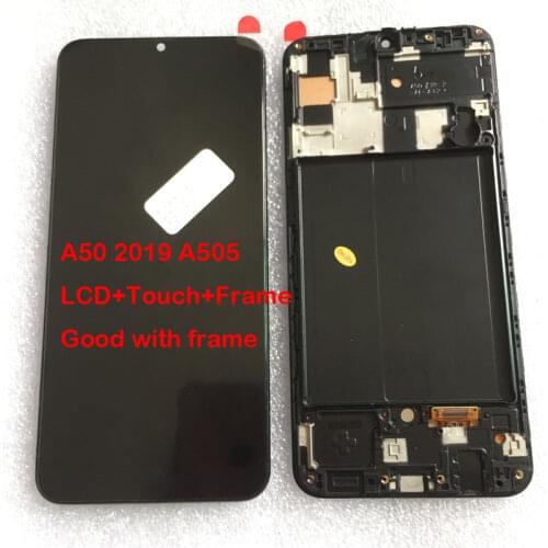 A50 LCD For Samsung Galaxy A50 2019 A505 A505F/DS A505F A505FD A505A LCD Display Digitizer Assembly With Frame