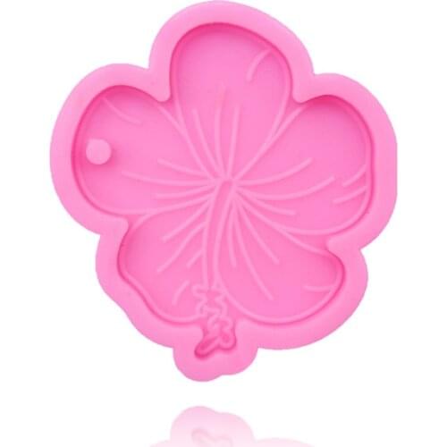 1 Pc Mirror Epoxy Flower Keychain Pendant Mold DIY Production of Jewelry Keychain Pendant Material Jewelry Accessories Mold