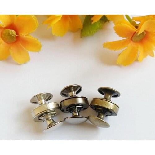 10sets/Lot 14MM 9/16" Round Magnetic snaps purse Double Rivet closures Clasp Stud Button Fastener Craft Bags Parts Accessories