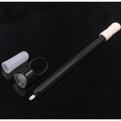 10pcs Microblading Pen with Sponge U18 Eccentric Disposable Microblading Tool for Eyebrow Engraving Hair Stroke