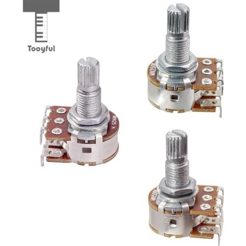 Tooyful 18mm Shaft Audio Pots Guitar Potentiometer for Electric Guitar Bass Parts