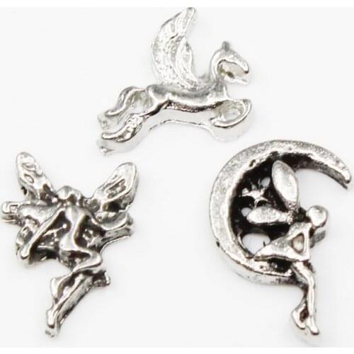 20pcs/lot Magic Elves Pegasus Fairies Enamels Floating Charms For Glass Lockets Memory Pendant Jewelry