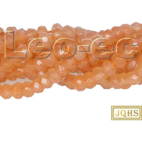 5psc 2X4mm natural Faceted Rondelle apricot topaz Gems Loose Beads for Jewelry Making Strand v1713