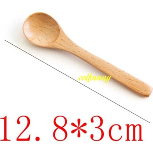 500pcs/lot 11.5*2.5cm 12*3cm 12.8*3cm 13x3cm Kids Wooden Spoon Tableware Child Dinner spoons Soup Tea Honey Coffee Wood Spoon