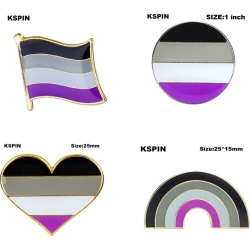 Asexual Pride LGBT Pride Badge Lapel Pin Brooch