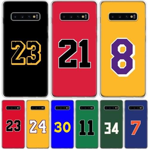 Basketball Number 23 24 Cover Phone Case For Samsung Galaxy S10 S20 Ultra Note 10 9 8 S9 S8 J4 J6 J8 + Lite Plus Pro S7 Coque