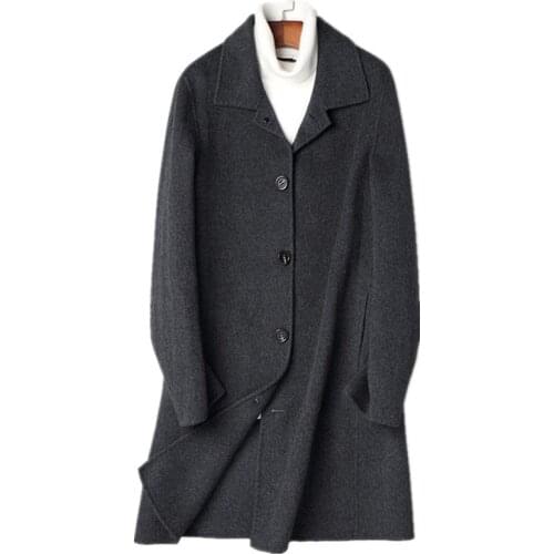 Double-side Woolen Coat Autumn Winter Jacket Men 100% Wool Coat Streetwear Windbreaker Mens Jackets and Coats JLK18Z825 MY1781