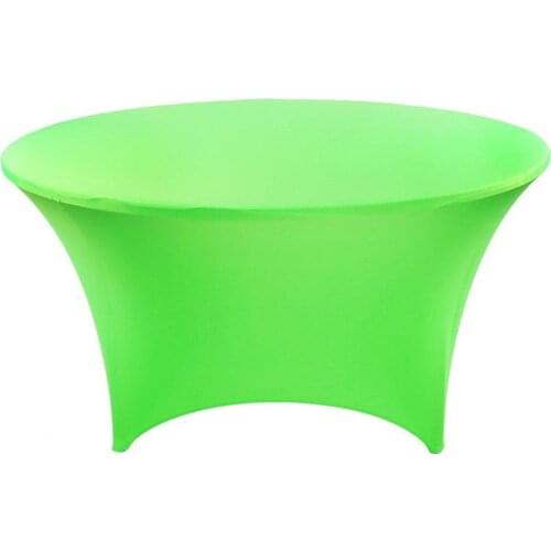 Hot Sale D60×30inch Green Lycra/Spandex Table Cover/Tablecloth For Wedding/Hotel/Banquet/Party Decoration