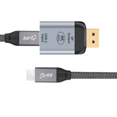 Jimier USB-C Type C Female Source to Displayport DP Sink HDTV Adapter 4K 60hz 1080p 10Gbps 100W Cable for Tablet & Phone &Laptop