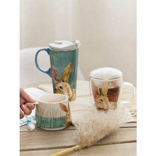 Creative ceramic mugs lovely contracted large capacity water cup gift office coffee cup coffee cup