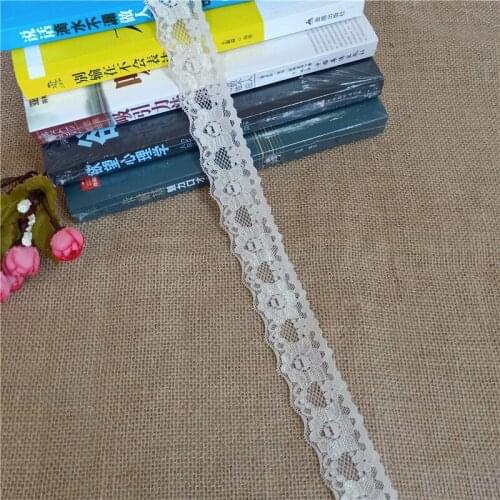 S1227-1 Width 3.5cm High Quality yellow Elastic Colorful Lace Ribbon Trims Lace Trim For DIY crafts material gift packing lace