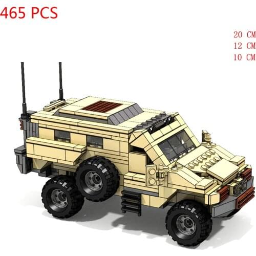 Hot lepining military WWII technic war All-terrain Hummeres command vehicles US army car model Building Blocks bricks toys gift