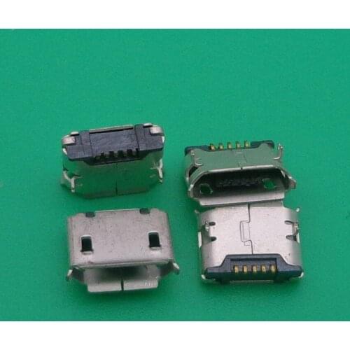 200X Mini Micro USB 5pin B type Female Connector For Mobile Phone Micro USB Jack Connector 5 pin Charging Socket