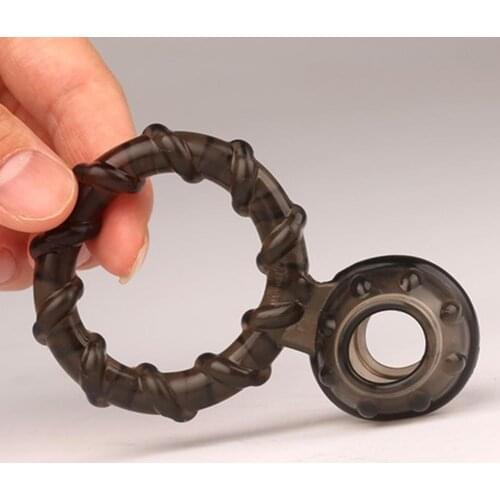 Soft Rubber Men Delay Ejaculation Penis Lock Cock Ring Flirting Adults Sex Toy Stretch freely, suitable for all sizes