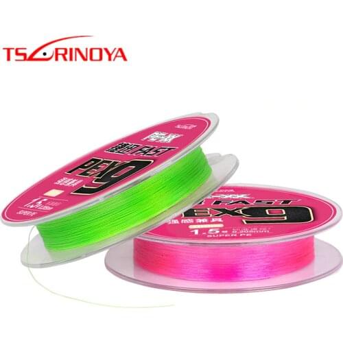 TSURINOYA 9 Braided Fishing Line FAST 100M 20-65lb Smooth Strong Multilament 9 Strands PE Fishing Lure Wire