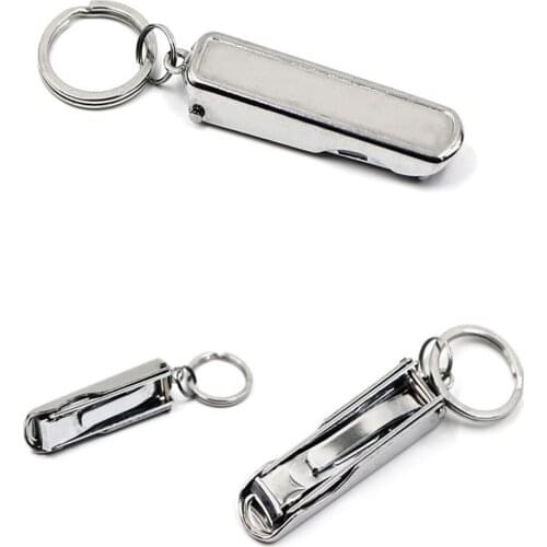 Portable Ultra-thin Beer Bottle Opener Keychain Nail Clipper 2 In 1 Stainless Steel Beer Bottle Opener Kitchen Accessories
