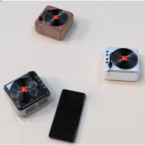 Portable Durable Vinyl Record Wireless Speaker Creative Record Player Portable HIFI Stereo Wireless Speaker