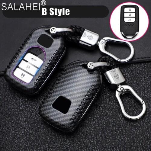 Luxury ABS Car Key Case Cover Holder For Honda Vezel City Civic Jazz BRV BR-V HRV CRV Odyssey 2013-2017 Pilot Accord Accessories