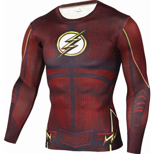 Sport Compression Shirt Fitness Workout Clothes Long Sleeve Tees Cosplay Quick Dry Fit Gym MMA Bodybuilding T Shirt Sportswear