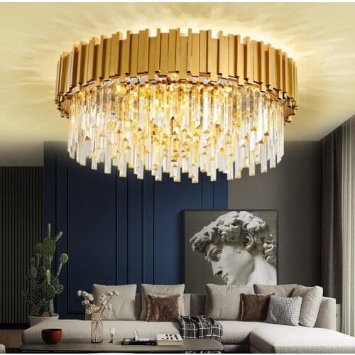 Light Luxury Crystal Living Room Chandelier Postmodern Simple Household Nordic Home Restaurant Bedroom Lighting