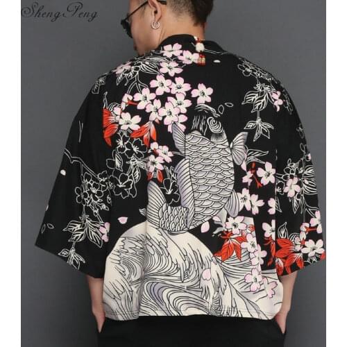 Traditional japanese mens clothing kimono cosplay japanese kimono traditional yukata men japanese pajamas mens V704
