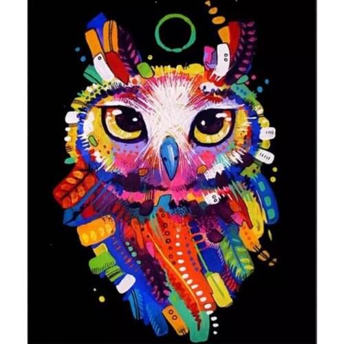 YIKEE owl diamond embroidery Full Drill Diamond Embroidery Sale Handmade Wall Decor Scenery Mosaic Crystal k1874