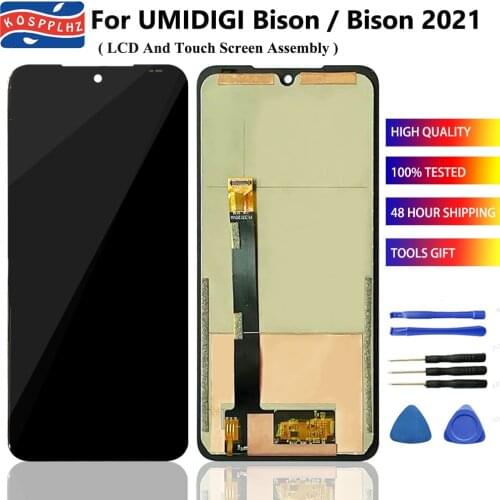 For UMIDIGI Bison 2021 LCD Display + Touch Screen Assembly Replacement For Umidigi Bison Pro Front Glass Touch Panel Screen+Tool