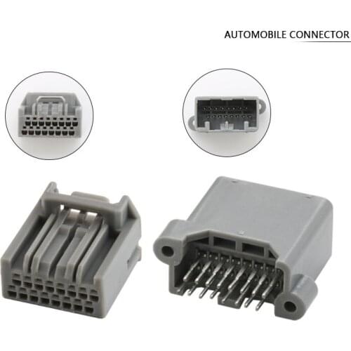 1 Set 16 Pin Automotive Socket Wire Connector Grey Auto Cable Plug For Honda