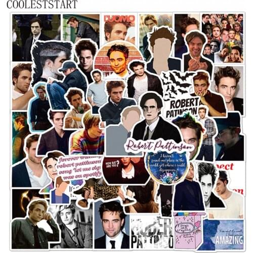 10/50Pcs Twilight Saga Lable Stickers Robert Pattinson Stickers For Guitar Laptop Luggage Fridge PVC Waterproof Graffiti Sticker