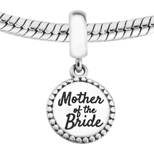 100% 925 Sterling Silver Mother of The Bride Dangle Beads for Jewelry Making Fits Womens Charms Silver 925 Original Bracelet
