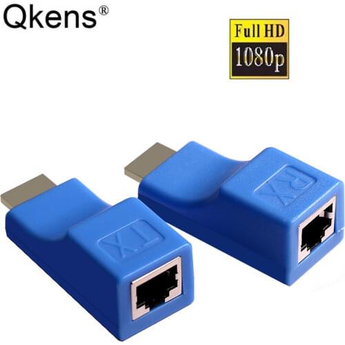 4K HD Extender Via RJ45 LAN Network Cable Extension 30m Over CAT5e / CAT 6 UTP Ethernet Lead Converter Notebook PC Video To HDTV