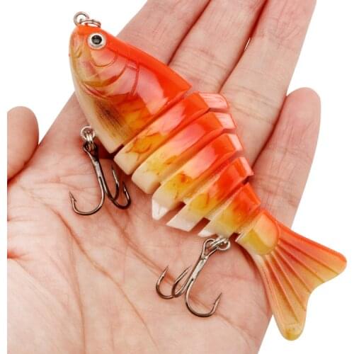 15.8G Sea Bait Hard Bait Road Bait Mino Bait Multi-Color Diving Simulation Color 7 Sections Multi-Section Bait Fishing Swimbait