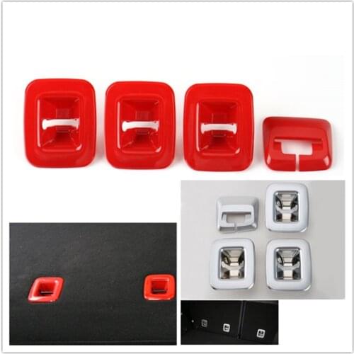 4Pcs/set ABS Rear Seat Cushion Retaining Cap Cover Trim ABS Fits For Jeep Cherokee 2014 2015 2016 Car Styling Covers