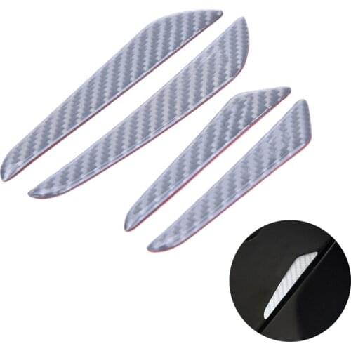 4Pcs 2017 ar Door Protector Fiber Door side Edge Protection Guards Stickers for Every car Carbon fiber