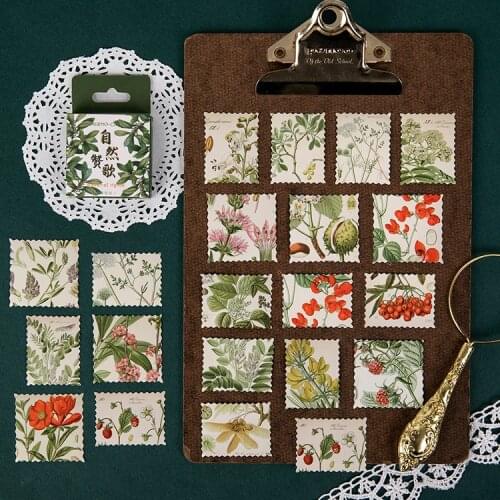 46PCS/PACK Kawaii Cute Flower Plants Sticker Marker Planner Diary Decorate School Stickers Scrapbooking Bullet Journal sl2253