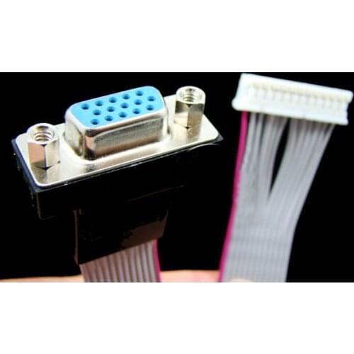 5Pcs/Lot VGA connector interface display signal line built-in VGA cable For Universal LCD driver board Controller Board 15cm