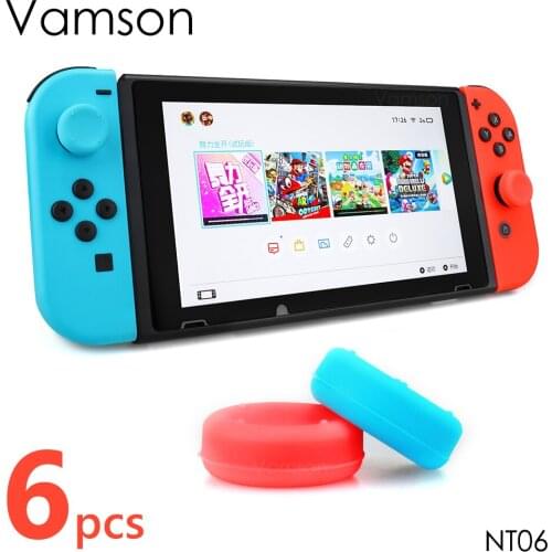 Vamson Joystick Shell Handle Silicone Case Rocker Grip Cap for Switch Joy-con Controller for Nintendo Switch Accessorie NT06
