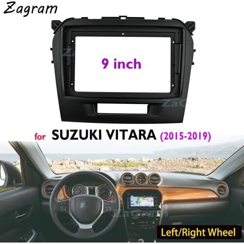 9 Inch 2 Din Car Video Fascia for SUZUKI VITARA 2015-2019 Panel CD DVD Player Audio Frame Dashboard Mount Kit