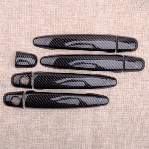 9Pcs/set New Carbon Fiber Texture Exterior Door Handle Covers Trims fit for Toyota Tacoma Pickup 2005-2011 2012 2013 2014 2015