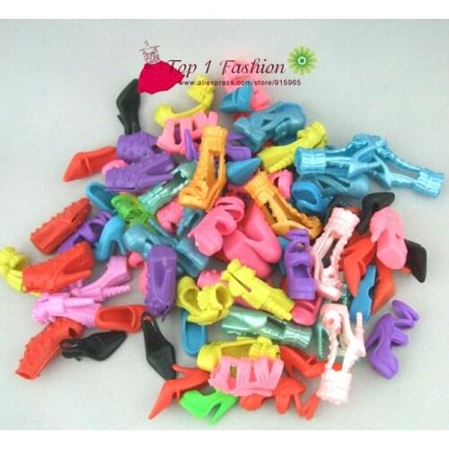 Free Shpping 10 Pairs/set Different Model Fashion High Heels Sandals Shoes for barbie doll
