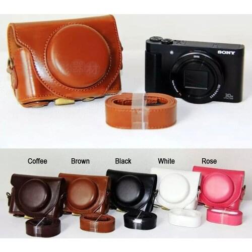 Digital Camera Leather case cover for SONY Cyber-shot DSC-HX90V HX90 WX500 Camera Bag Pouch