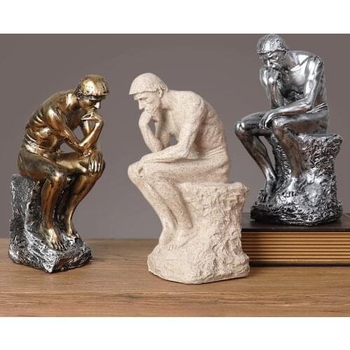 Europese Klassieke Denker Standbeeld Decoratie Boekenplank Woonkamer Office Desktop Karakter Standbeeld Ambachten Home