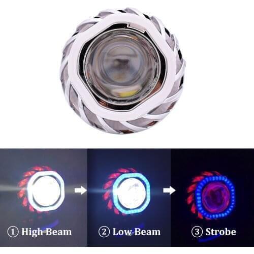For BMW HP2 Enduro K1200 R S K1300S/R/GT R1250GS Motorcycle Headlight LED Projector Lens Single Halo Angel Devil Eye Spot Light