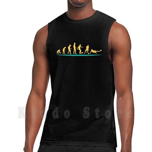 Football Evolution Tank Tops Vest 100% Cotton Ideas Idea Soccer Sports Ball Gate National Team Europameister