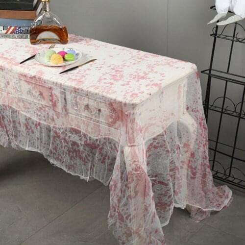 Gauze Halloween Table Runner Bloody Table Cloth Decorations Prop Party Favor